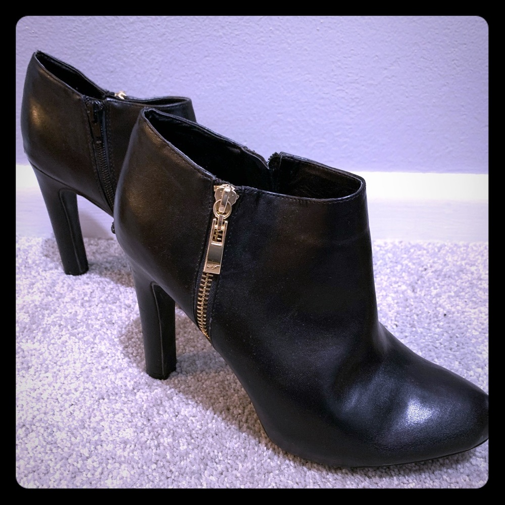 Marc Fisher Black High Heel Ankle Booties